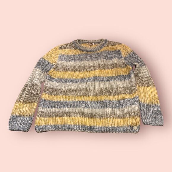 Barbour Hive Knitted Sweater Womens 10 Multicolor Striped Wool Blend Long Sleeve - Picture 1 of 10